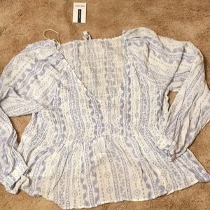 Womens True Craft Pheasant like long sleeve blouse. Size 2X. NWT